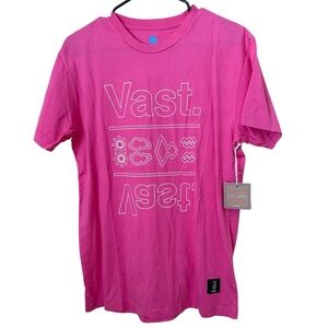 VAST PINK & WHITE TSHIRT TEE MEDIUM